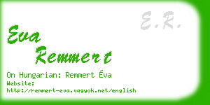 eva remmert business card